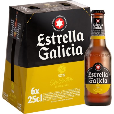 Estrella Galicia Sin Gluten Pack 6Bt 25CL