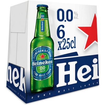Heineken 0,0 Pack 6Bt 25CL