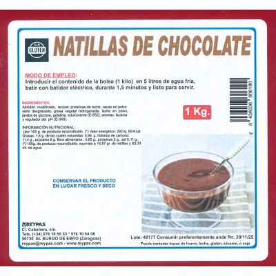 Reypas Natilla Chocolate 1Kg