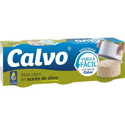 Calvo Atún Claro en Aceite de Oliva 3 Pack 52G