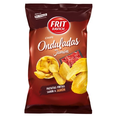 Frit Ravich Patatas Onduladas de Jamón 40G