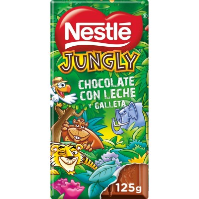 Nestlé Jungly Chocolate Con Leche y Galletas 125G