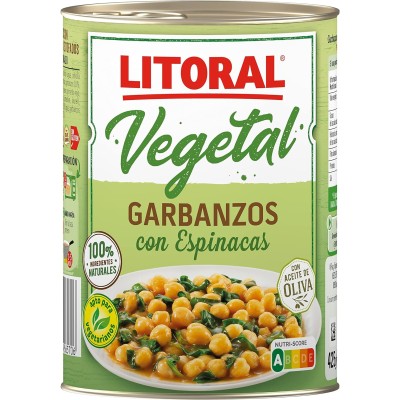 Litoral Garbanzos con Espinacas 425G