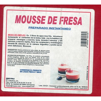 Reypas Mousse Fresa 1KG