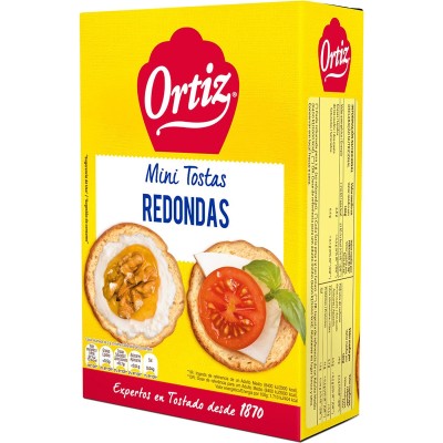 Ortiz Pan Mini Tostas Redondas 30U