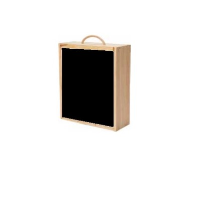 Caja de Madera 3BT Con Tapa Negra