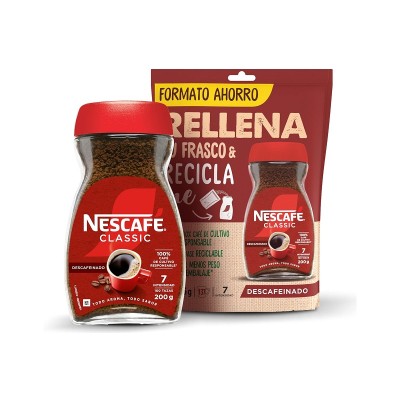 Nescafé Soluble Descafeinado Bote 200G + Recarga