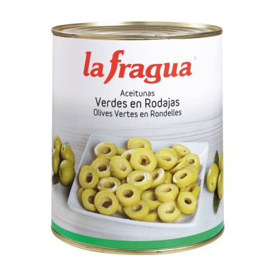 La Fragua Aceitunas Verdes en Rodajas Hostelería 1,56KG